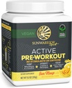 Pre Workout Powder Energy Drink Non-Stim & Caffeine Free | Vegan Plant-Based Supplement | Pump Hydrate Focus Endurance & Strength Builder | Yuzu Mango Flavored 30 Serving Active Preworkout 2
