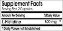 L-Histidine 500mg ~ 200 Capsules - No Additives ~ Naturetition Supplements 3