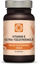 Ultra Tocotrienol 200mg Vitamin E Vegan – All 4 tocotrienols - Alpha Tocotrienol + Beta Tocotrienol + Gamma Tocotrienol + Delta Tocotrienol – No Tocopherols - Unique Tocotrienol Complex 6