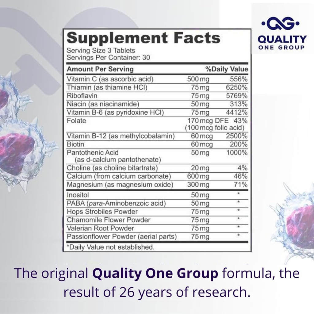 Chamomile and Passionflower Supplements, Choline Vitamins - Supports Mood & Focus - Non-GMO, Vegetarian Friendly, Gluten Free - 90 Tablets, Made in USA 3