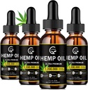 (4-Pack) High Potency Hemp Oil - Maximum Strength, Immune System Support, Focus Calm, Relaxation, Mood, Pure Extract, Organic, Vegan, Non-GMO 2