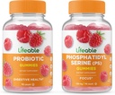 Lifeable Phosphatidylserine (PS) + Probiotic 2 Billion CFU, Gummies Bundle - Great Tasting, Vitamin Supplement, Gluten Free, GMO Free, Chewable Gummy 2