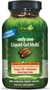 Irwin Naturals Only One Liquid-Gel Multi with Iron - 60 Liquid Softgels - Daily Essential Vitamins, Minerals, Antioxidants, Omega-3s & Green Super Foods 2