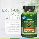 Irwin Naturals Only One Liquid-Gel Multi with Iron - 60 Liquid Softgels - Daily Essential Vitamins, Minerals, Antioxidants, Omega-3s & Green Super Foods 6