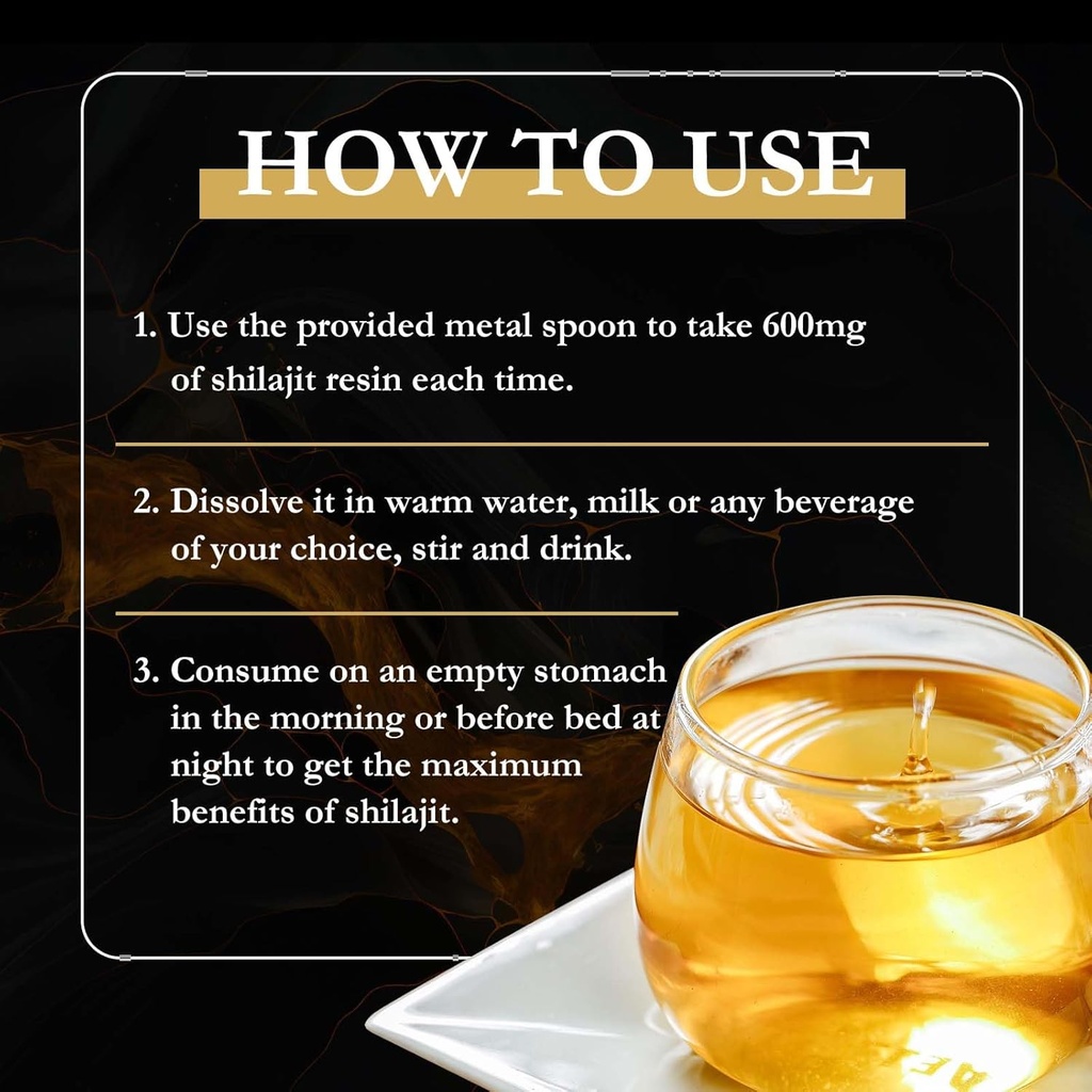 Organic Shilajit for Men Energy Supplement: Pure Shilajit Resin Evoke The Primal Vitality for Your Hubby - Lab Verified 80% Fulvic Acid and 85+ Trace Minerals 600mg 5