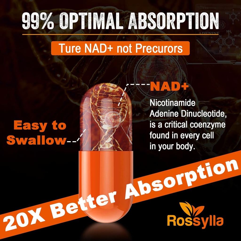 1300 MG Liposomal NAD+ Supplement | Highest Absorption | Purest NAD Supplemet to Boost NAD+ Effetively | Boosting NAD+ Supplement for Aging Defese, Cellular Energy, Longevity | 480 Count 5