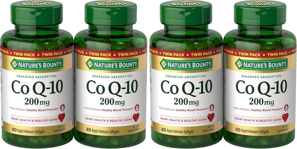 Nature's Bounty Co Q-10 200 mg Rapid Release Softgels Supports Cadiovascular Health 80 Ea (Pack of 8) 5