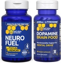 NATURAL STACKS NeuroFuel Nootropic + Dopamine Brain Food Bundle - Supports Memory, Motivation & Focus* - 135 Total Capsules 2