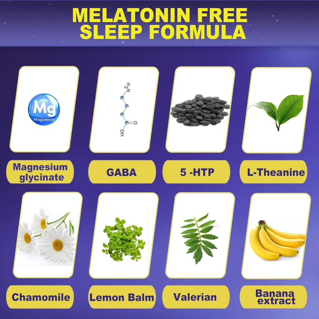 GABA Gummies,Melatonin Free Natural Sleep Gummies 4