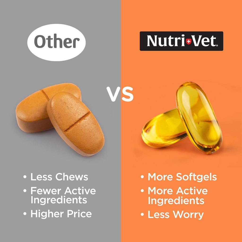 Nutri-Vet Fish Oil Supplement for Dogs, Omega 3, Fish Oil for Dogs, Pet Supplies, Pet Vitamins and Supplements, EPA DHA Formula, Puppy Vitamins, Shed Control, New Puppy Essentials, 100 Count 4