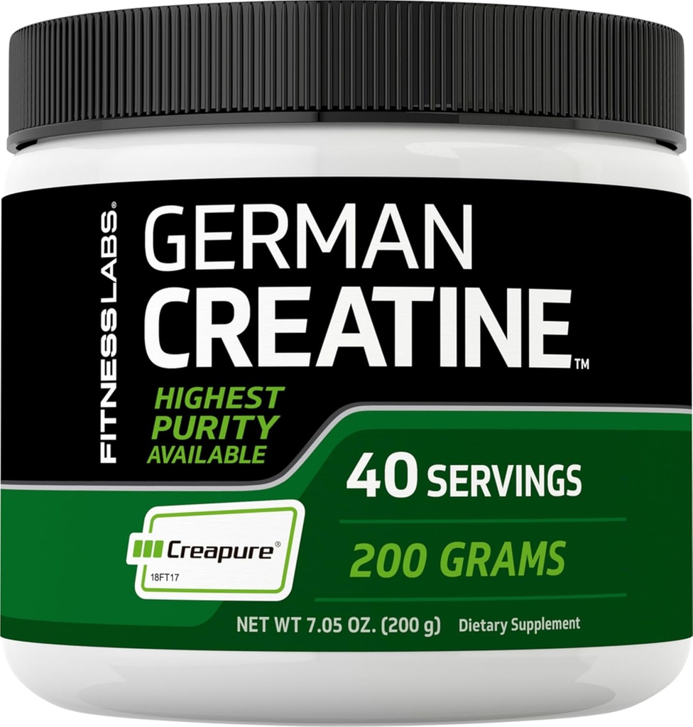 Fitness Labs German Creatine Powder | 7.05 oz | 39 Servings | Creapure | Monohydrate Powder | Non-GMO, Gluten Free Supplement 2