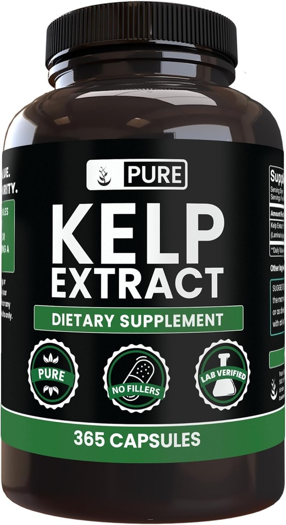 Pure Original Ingredients Kelp Extract (365 Capsules) No Magnesium Or Rice Fillers, Always Pure, Lab Verified 2
