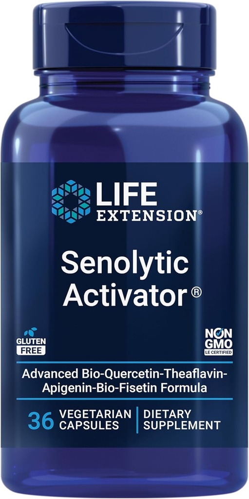 Life Extension Senolytic Activator with Quercetin, Fisetin, Taurine for Immune Support, Anti-Aging & Longevity - 36 & 90 Vegetarian Capsules 3