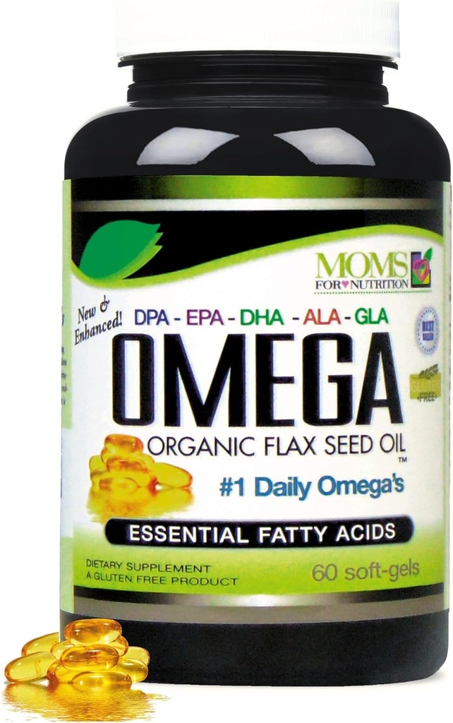 Natural Omega 3-6-9 Blend with DPA, EPA, DHA, ALA and GLA and Organic Flax Seed Oil Plus Wild Caught Natural Fish Oil - Over 2,800 Milligram Strength - Gluten Free - Made in The USA - 60 SoftGels 2