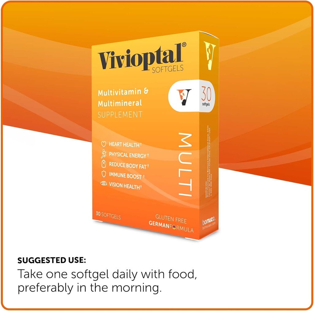 Vivioptal Multi, 30 Softgels, Multivitamin & Multimineral, Gluten Free, German Formula 5