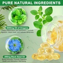 Oil of Oregano with Black Seed Oil, 6000mg Oregano Oil Capsules Organic Natural Carvacrol & Thymoquinone, Immune Digestive Support, Non-GMO, Gluten Free, 120 Count 4