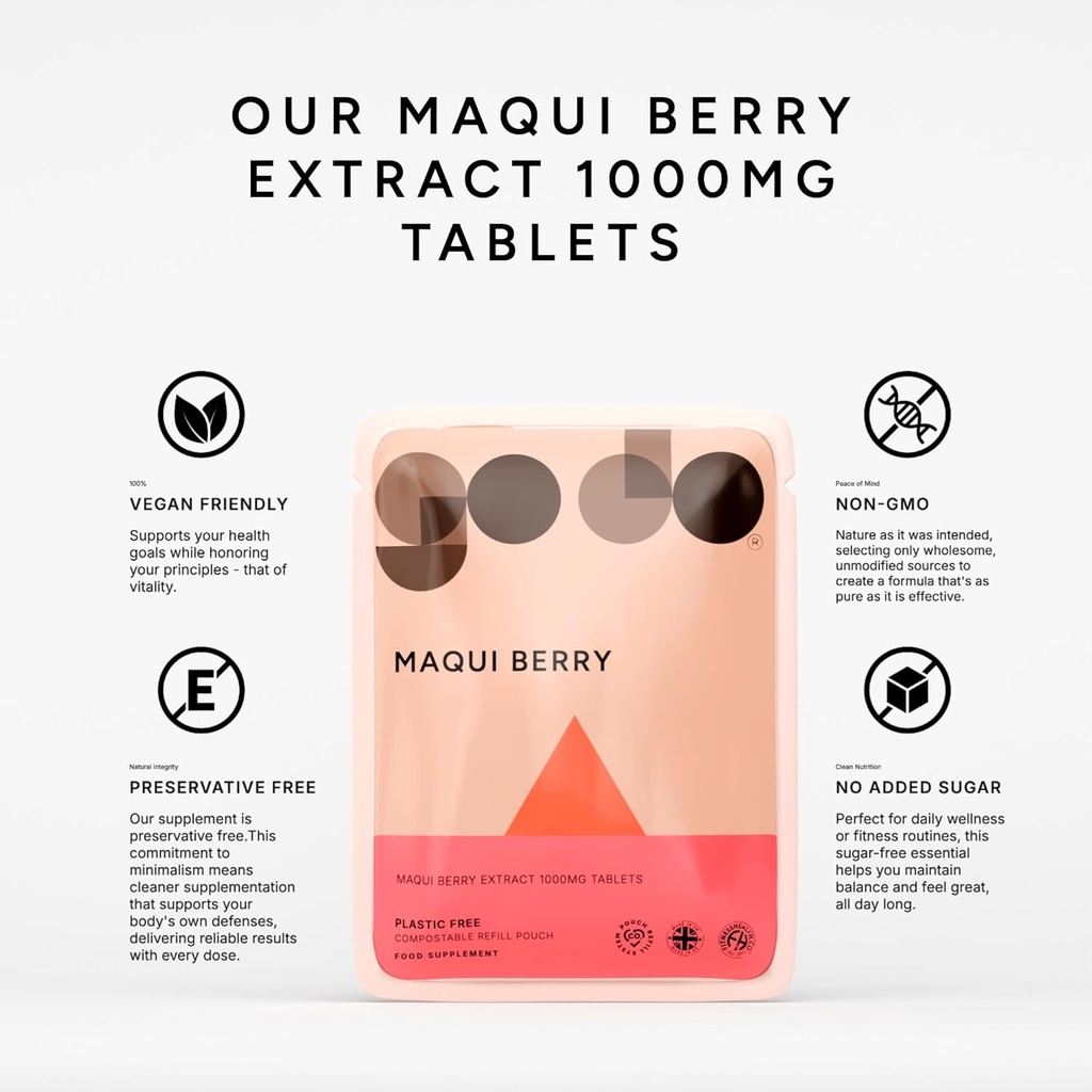 Fitness Health Maqui Berry Extract 120 Tablets 2000MG | Supplement for Energy Booster | Pure Maqui Berry | Manufactured in The UK 6