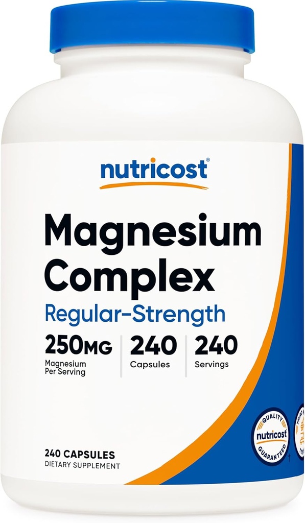 Nutricost Magnesium Complex 250mg, 240 Capsules - Magnesium Oxide, Citrate, and Glycinate - Gluten Free and Non-GMO 2