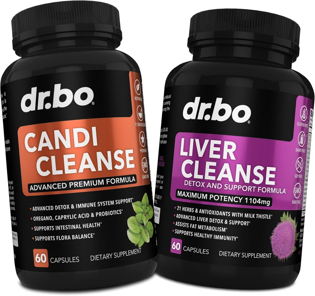 Candi Liver Cleanse Support Supplement - Balance Control Probiotic Complex Cleanser for Women & Men - Oral Herbal Oregano & Caprylic Acid Capsules, Gallbladder Care Capsules & Milk Thistle Dandelion 2