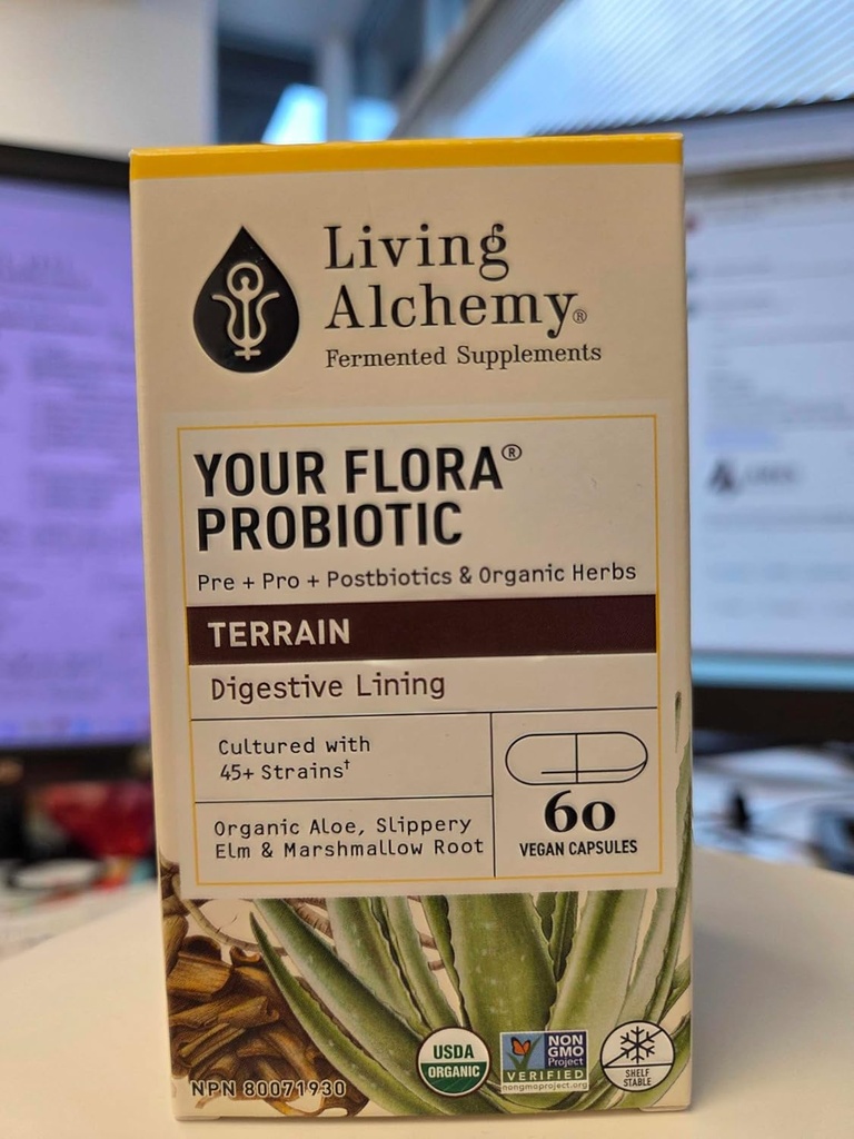 Your Flora Probiotic Terrain – Non-GMO Probiotics with Fermented Soybean, Aloe Vera, & Slippery Elm for Gut Balance & Digestion – Prebiotics, Postbiotics, Digestive Enzymes – Living Alchemy, 60 Pcs 3