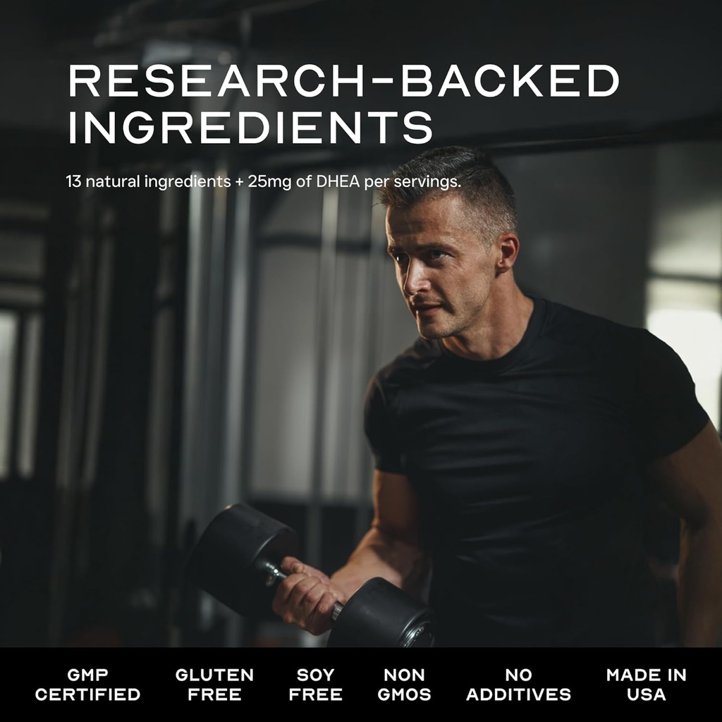 Lean Nutra Men’s Hormone Support – 180 Capsules – Natural Testosterone Support Supplement with Maca, Fenugreek, Tongkat Ali, Zinc, Tribulus, DHEA – Energy, Balance, Strength & Wellness for Men 4