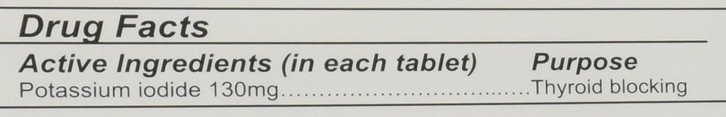 Potassium Iodide Tablets, 130 mg (14 Tablets each) - 10 packs 4