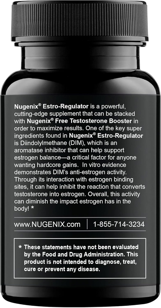 Nugenix Estro-Regulator - DIM Supplement, Estrogen Blocker for Men and Aromatase Inhibitor, Testosterone Booster - 60 Capsules 4