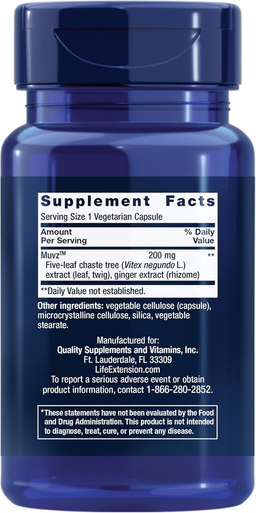 Life Extension Lower Back Relief, Chinese Chaste Tree, Ginger Extract, for Lower Back discomfort and Occasional Stiffness, Non-GMO, Gluten Free, Vegetarian, 60 Capsules 3