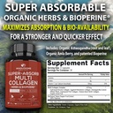 Wholesome Wellness Super-Absorb Multi Collagen Pills (Type I II III V X) Organic Herbs and Bioperine + Whole Food Multivitamin for Men - Natural Multi Vitamins, Minerals, Organic Extracts Bundle 4