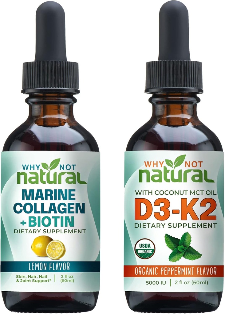 Why Not Natural Liquid Collagen and Vitamin D3 K2 Drops 2