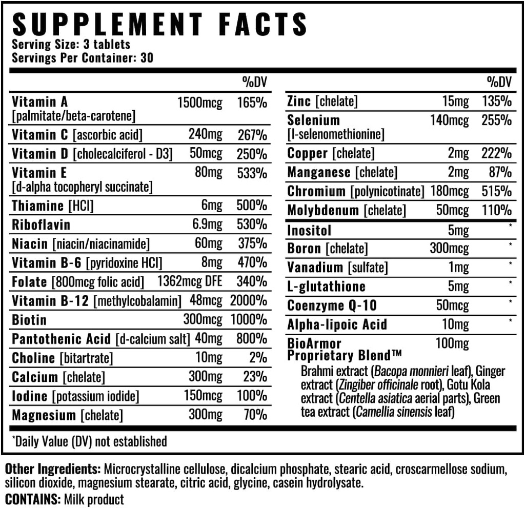 Wilderness Athlete - High Performance Multi Vitamin | Daily Multivitamin for Men & Women - Adult Vitamins Supplement with Chromium and Vanadium - Men's & Women's Multivitamin 6