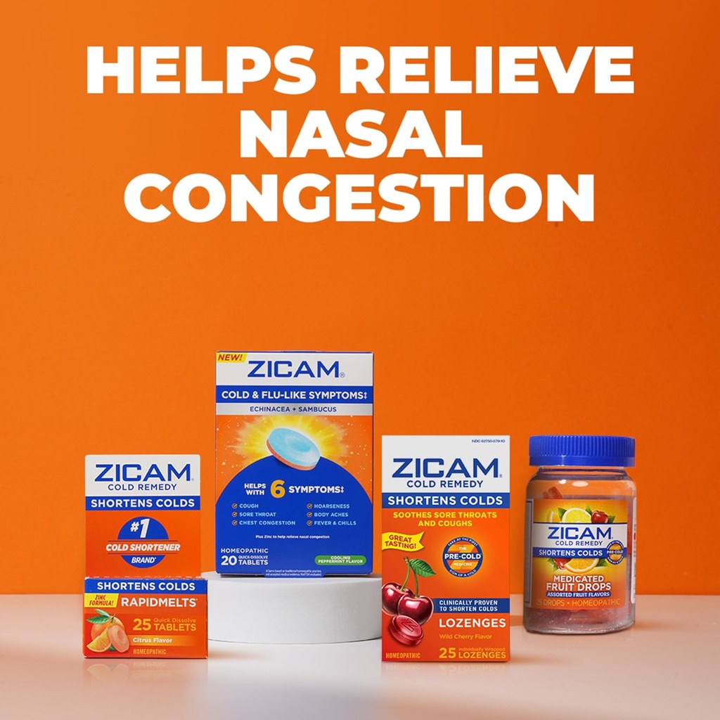 Zicam Cold Remedy No-Drip Nasal Spray with Cooling Menthol & Eucalyptus, Homeopathic, Zinc-Free, Pre-Cold Medicine, Shortens Cold Duration, 0.5 Ounce 5