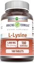 Amazing Formulas L-Lysine Amino Supplement | 1000 Mg Per Serving | 180 Tablets | Non-GMO | Gluten-Free | Made in USA 2