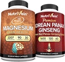 Nutrivein Premium Magnesium L-Threonate & Panax Ginseng Supplement Bundle: High-Absorption Magnesium Threonate and Red Ginseng Supplement Pair for Brain, Mood, & Vitality 2