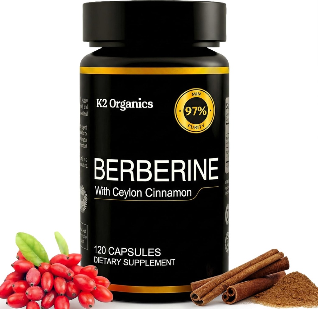 Berberine with Ceylon Cinnamon 1200mg – 97% Purity- Non-GMO, Gluten-Free, Lab-Tested Vegan Berberine Supplement (120 Count) 2