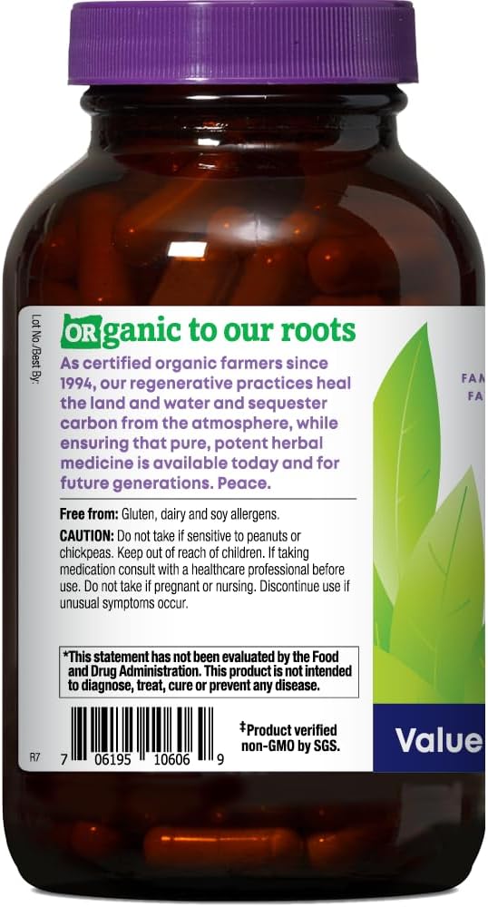 Oregon's Wild Harvest Non-GMO Certified Organic Astragalus Capsules Long Term Immune Support Herbal Supplements-180 Count 4