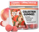 Zest Colostrum Supplement Gummy Chews for Adults - Ethically Sourced High IgG for Hair Health, Gut, Immunity, Bloating, Skin & Nails - Keto & Gluten Free - Peach Flavor (60 Gummies, 1,000mg Colostrum) 2