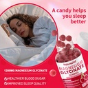 Magnesium Glycinate Gummies 1000mg - Sugar Free Magnesium Potassium Supplement with Vitamin D, B6, CoQ10 for Calm Mood & Sleep Support - 120 Cherry Gummies -2 Pack. 6