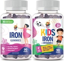 Magnesium Gummies for Adults - 200mg & Iron Gummies for Adults - Iron Vitamins with Vitamin C 2