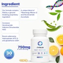 NAD+ Supplement 750mg - Advanced Nicotinamide Riboside for Anti-Aging & Supports Cellular Energy | NAD Plus Promotes DNA & Brain Health with High Absorption Formula Third Party Tested 30 Servings 5