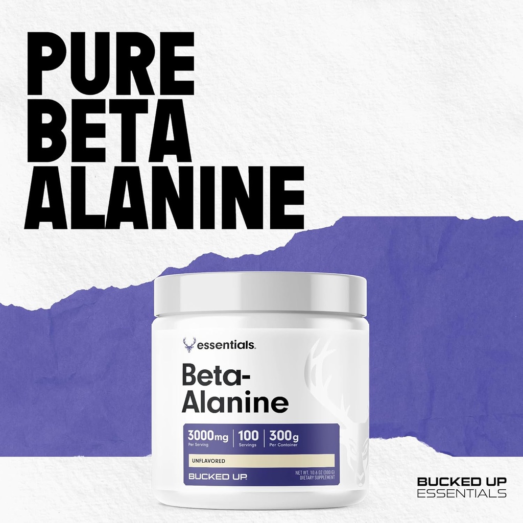 Bucked Up Beta Alanine 300mg Powder, Non-GMO, Gluten-Free, Unflavored (100 Servings) 6