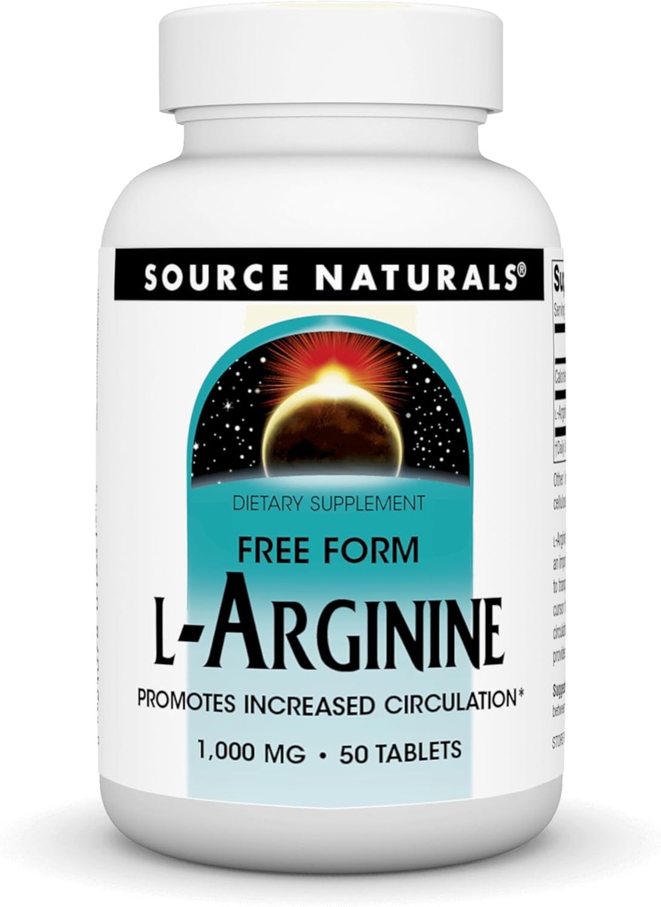 Source Naturals L-Arginine Promotes Increased Ciculation* 1000 mg Free Form - 50 Tablets 2