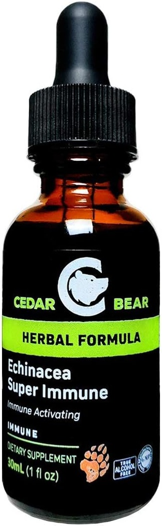 Cedar Bear Echinacea Super Immune Blend a Liquid Herbal Supplement That Boosts Your Immune System to Help Maintain White Blood Cell Activity and Other Immune Functions 1 Fl Oz 2