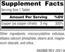 Source Naurals Copper, Supports Energy, Cognition, and Immune Health*, 3 mg - 60 Tablets 3