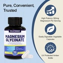 Magnesium Glycinate Capsules 380mg, Magnesium Supplement for Muscle, Heart, Nerve Support, 45 Sevings High Absorption, Non-GMO & Gluten Free - 90 Counts 6