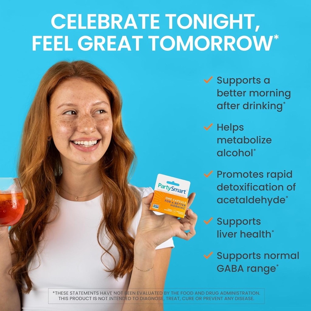 Himalaya PartySmart, 10 Individual Capsules - Alcohol Breakdown Liver Support for a Better Morning After Drinking - Plant Based, Vegan, Non-GMO, Gluten Free, Clinically Studied (Pack of 3) 4
