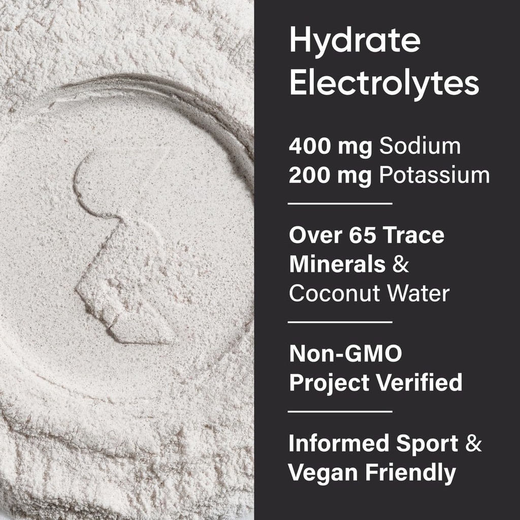 Sports Research® Hydrate Electrolytes Powder - Sugar-Free & Naturally Flavored with Vitamins, Minerals, and Coconut Water - Supports Hydration - Cherry Pomegranate - 90 Servings 4