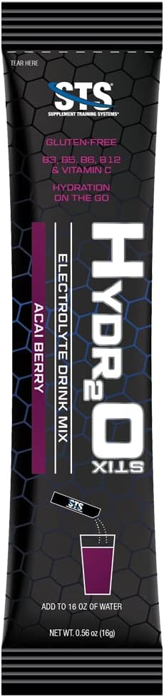 STS Hydro Stix Hydration Powder Packets Acai Berry Electrolyte Replacement Single Serving Easy Open - 10 Pack (16 Gram) 3