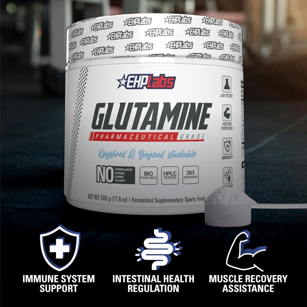 EHP Labs L Glutamine Powder Amino Acids - L-Glutamine, Workout Recovery, Immune Health & Gut Health Support (500g) - 100 Servings 6