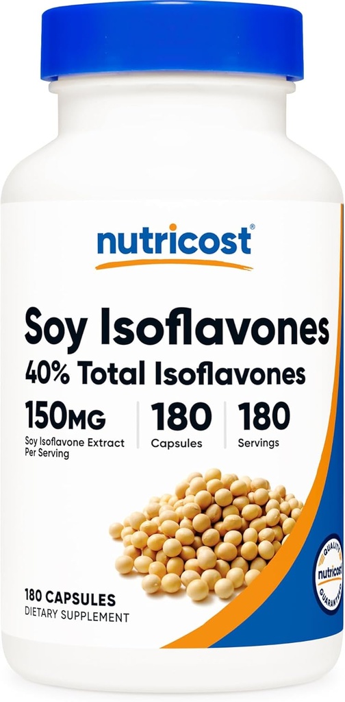 Nutricost Soy Isoflavones 150mg, 180 Veggie Capsules - Gluten Free, Non-GMO, Vegetarian Friendly 2